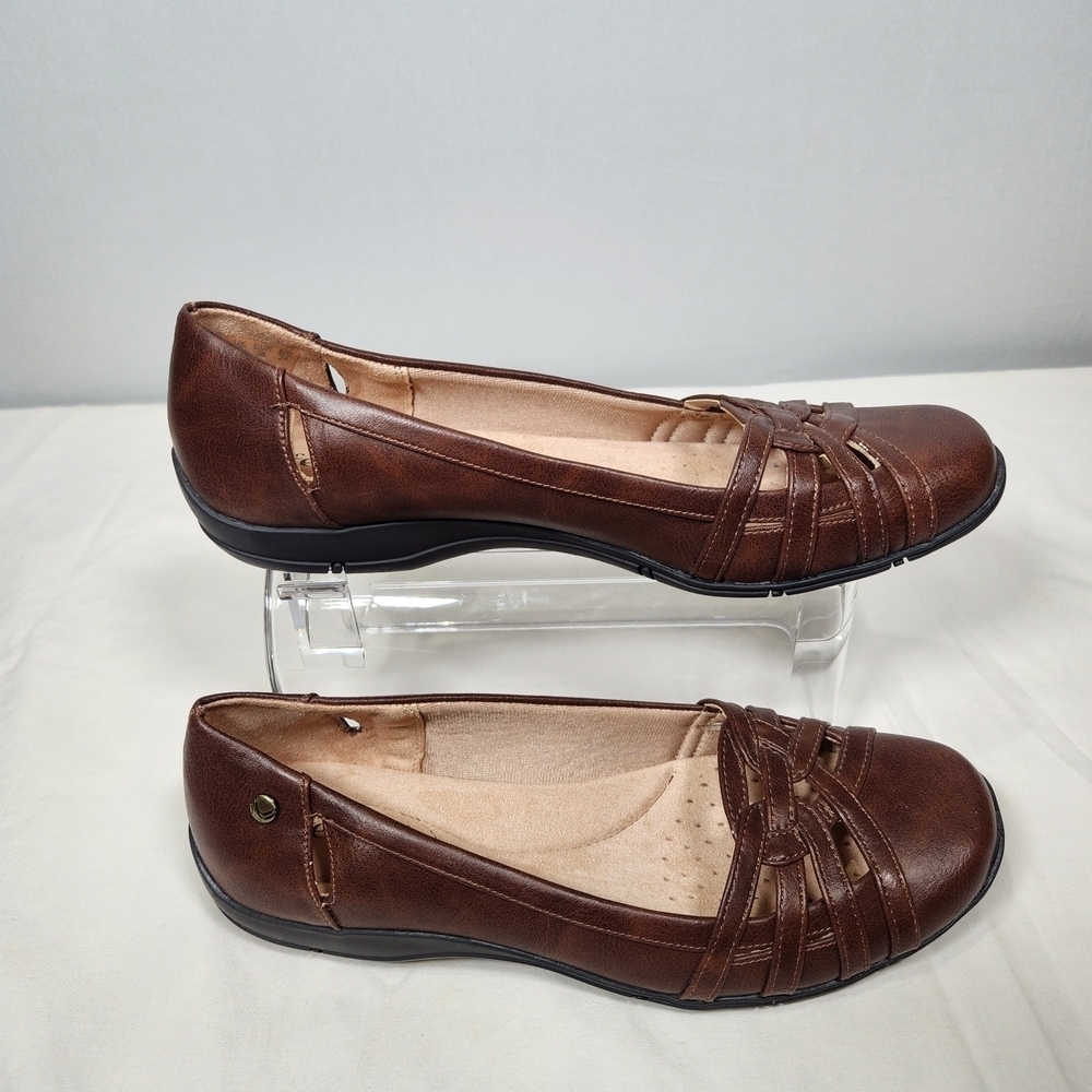 LifeStride "Diverse" Brown Comfort Flats - Women's Size 7.5W